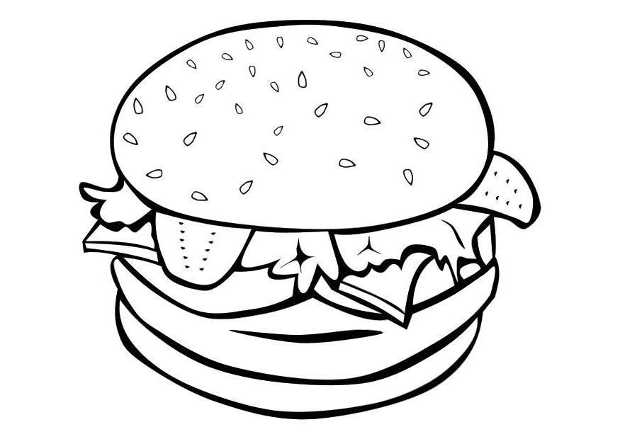 Coloriage Hamburger