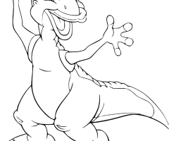 Coloriage Becky le petit dinosaure