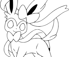 Coloriage Nymphali Pokemon