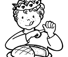 Coloriage garcon galette des rois